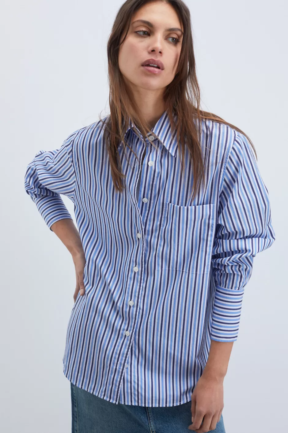 Donna Roy Rogers Camicia Mimi Popeline Stripe