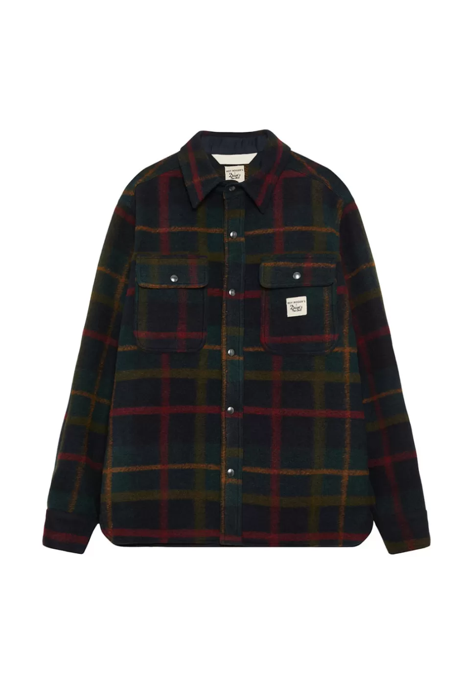 Uomo Roy Rogers Camicia Over Roy Roger's X Dave's Ny In Lana Check
