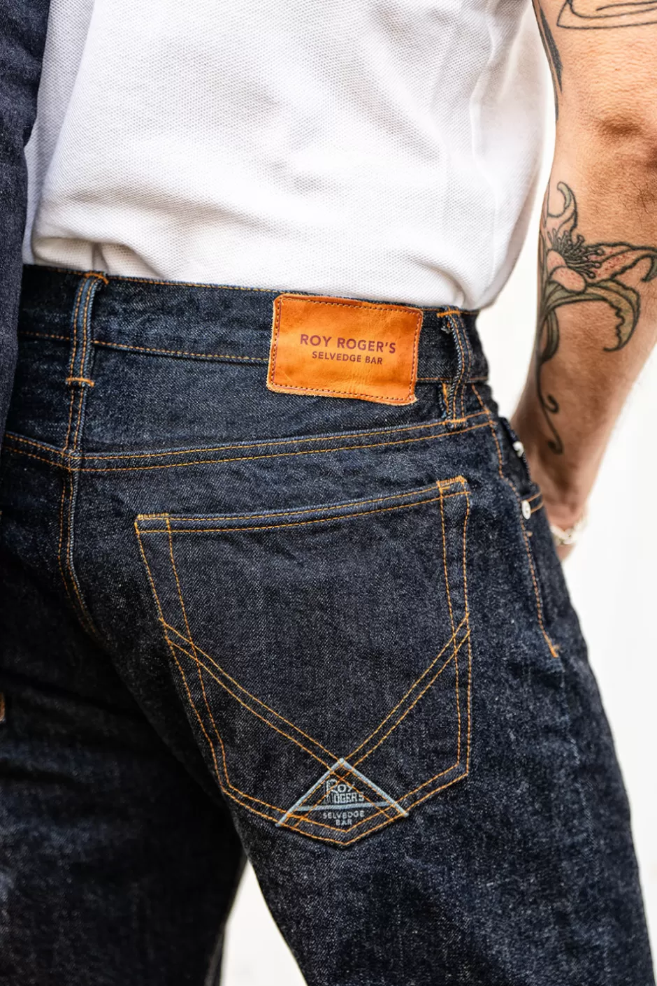 Uomo Roy Rogers Cult Wide Man Jap Selv. Shrink To Fit Denim Rinse
