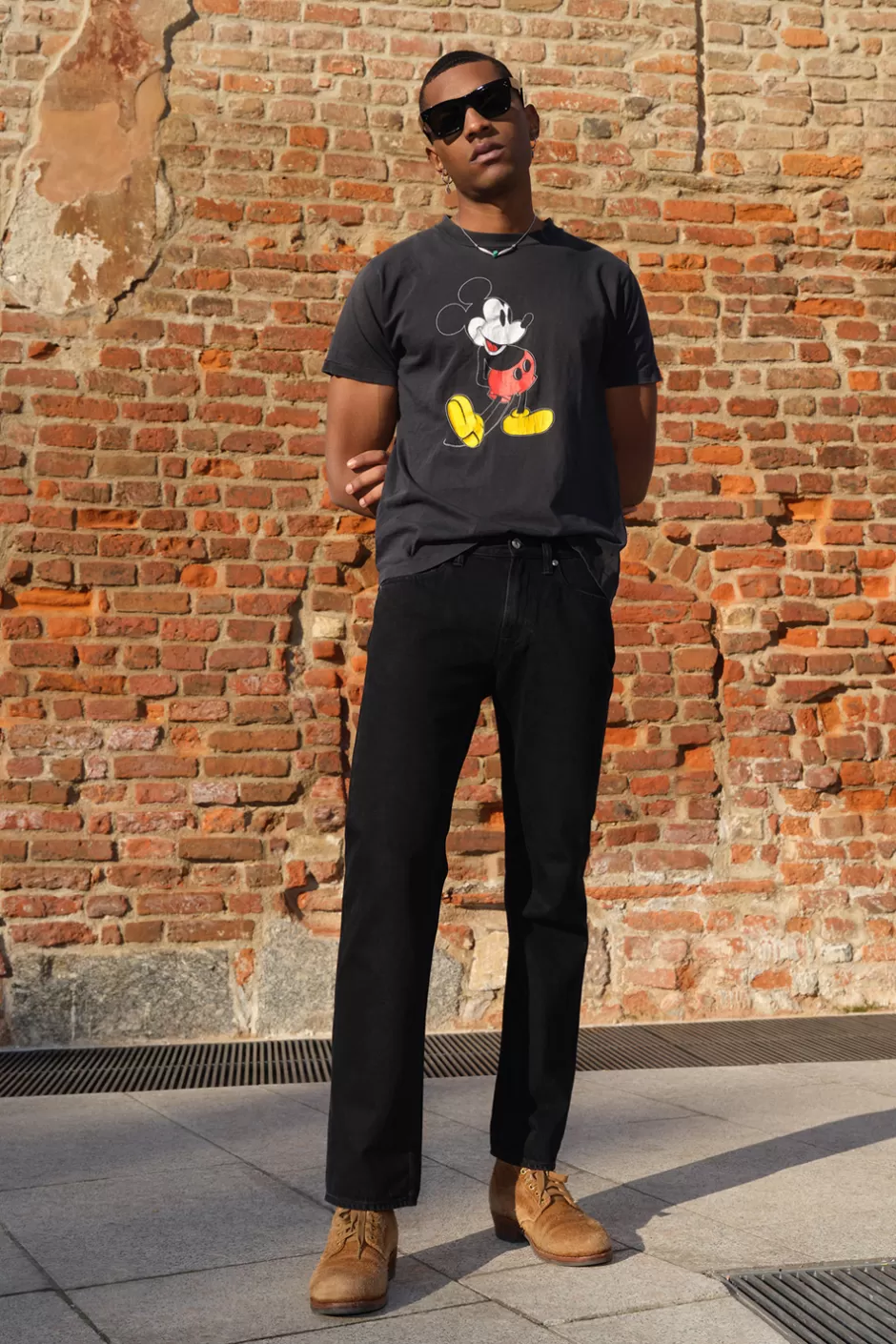Uomo Roy Rogers Cult Wide Selvedge Bar Roy Roger's Black Denim Super S.w.