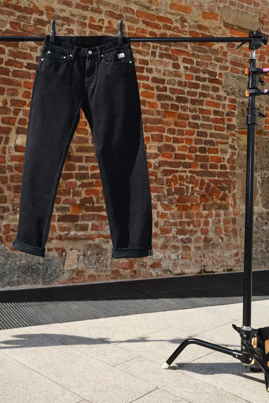 Uomo Roy Rogers Cult Wide Selvedge Bar Roy Roger's Black Denim Super S.w.