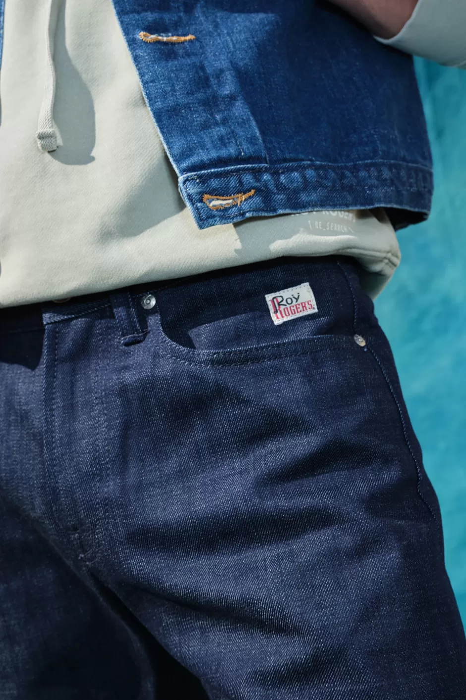 Uomo Roy Rogers Cult Wide Selvedge Bar Roy Roger's Org. Denim Raw