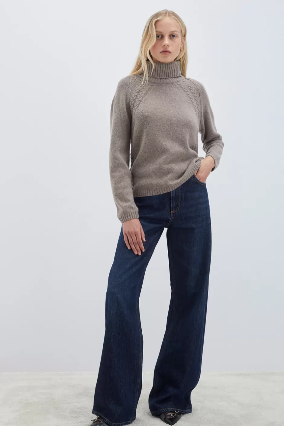 Donna Roy Rogers Dolcevita In Lana E Cashmere