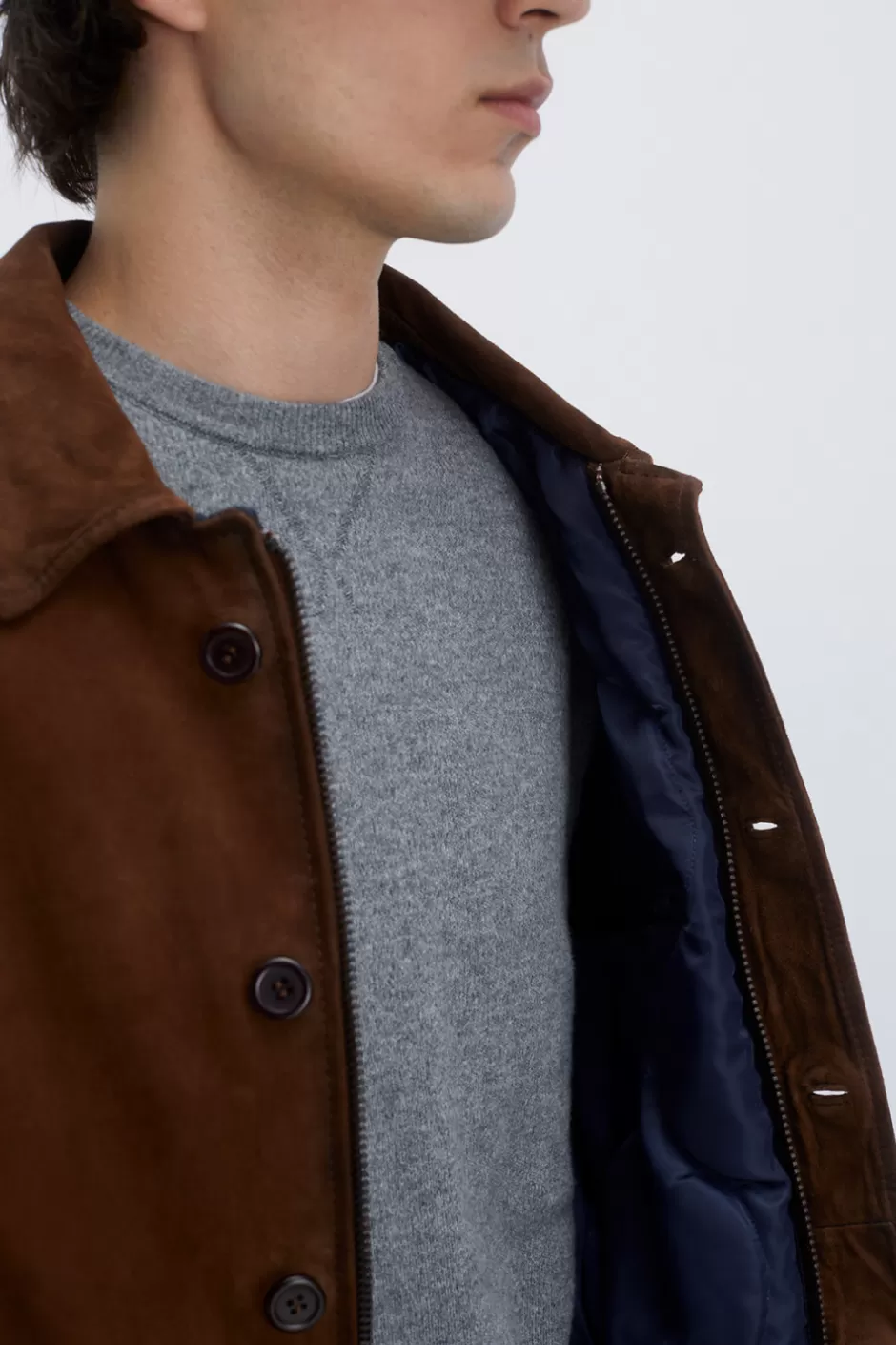 Uomo Roy Rogers Giacca Newman In Suede Vintage