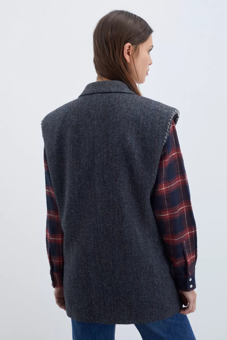Donna Roy Rogers Giacca Vintage Old Glory Harris Tweed