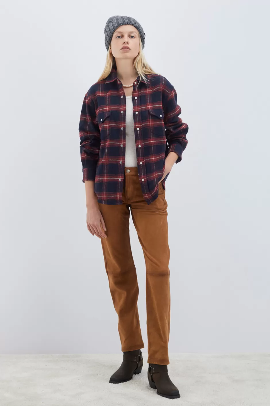 Donna Roy Rogers Pantalone Sofia In Suede Vintage