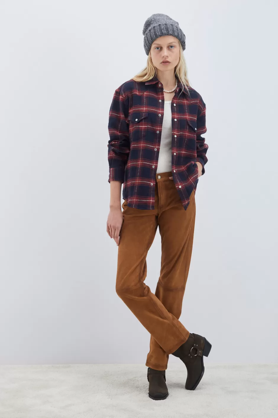 Donna Roy Rogers Pantalone Sofia In Suede Vintage