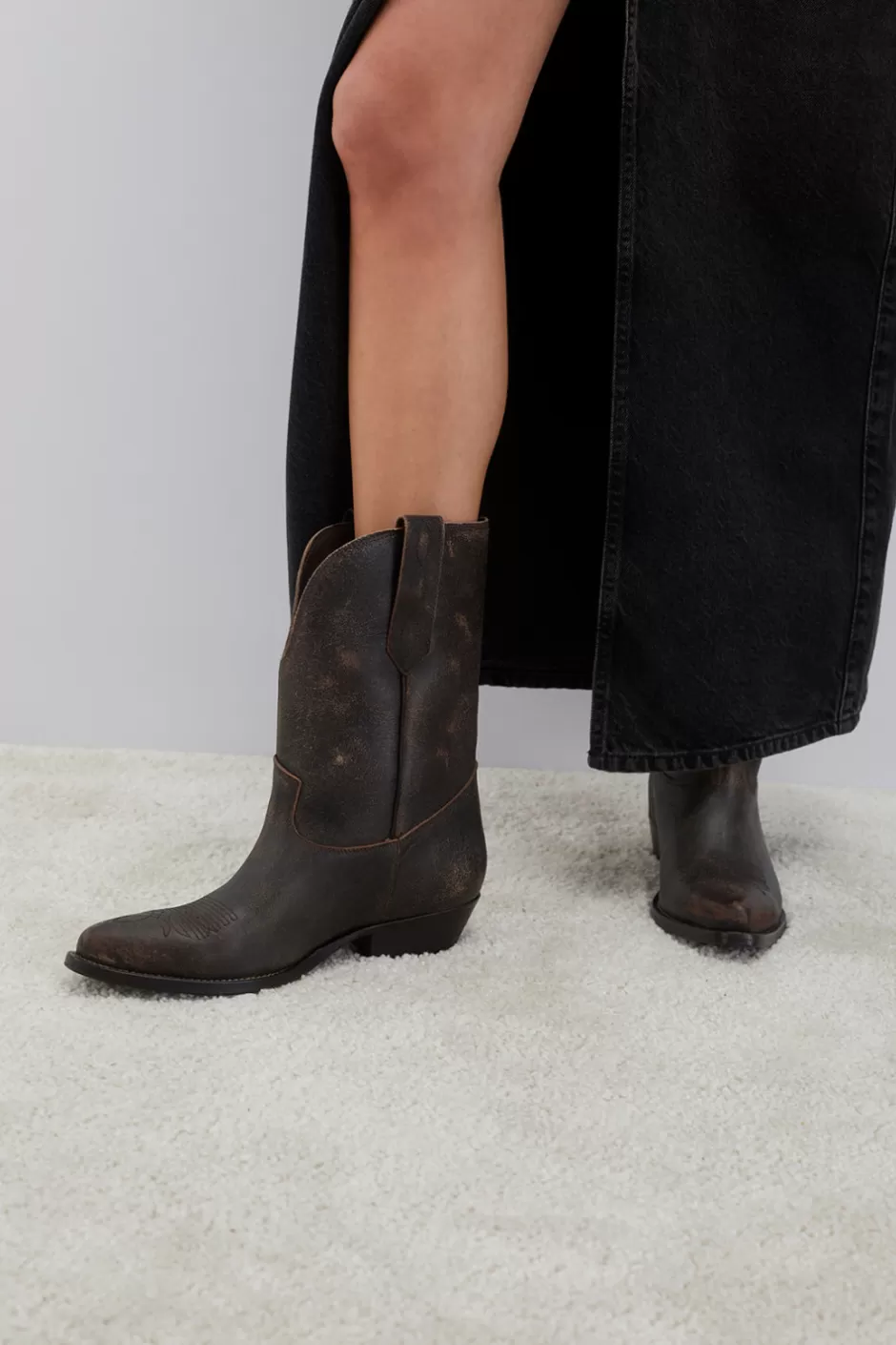 Donna Roy Rogers Texano Capalbio In Pelle Vintage