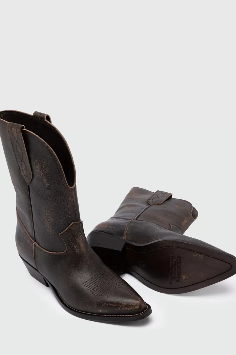 Donna Roy Rogers Texano Capalbio In Pelle Vintage
