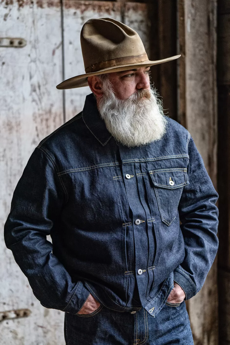 Uomo Roy Rogers Type X Man Jap Selvedge Denim Rinse