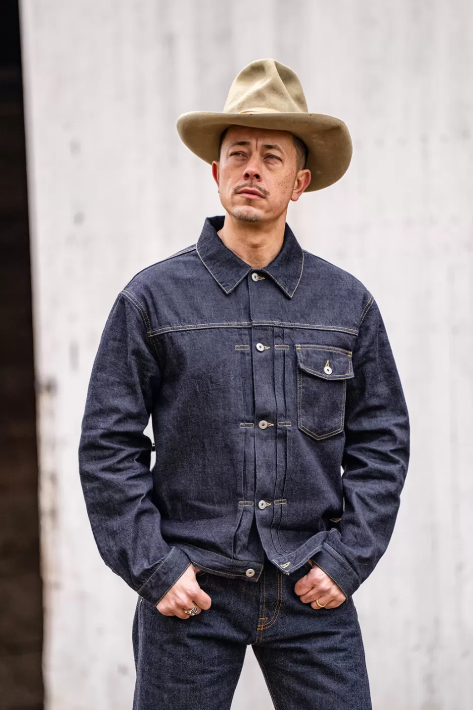 Uomo Roy Rogers Type X Man Jap Selvedge Denim Rinse