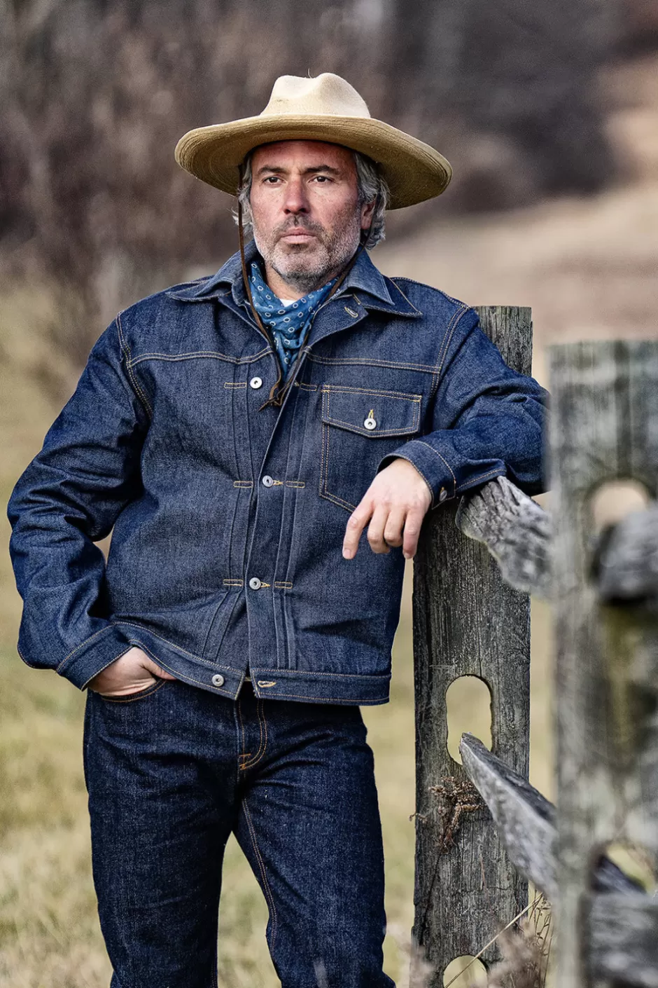 Uomo Roy Rogers Type X Man U.s.a. Selvedge Denim Raw