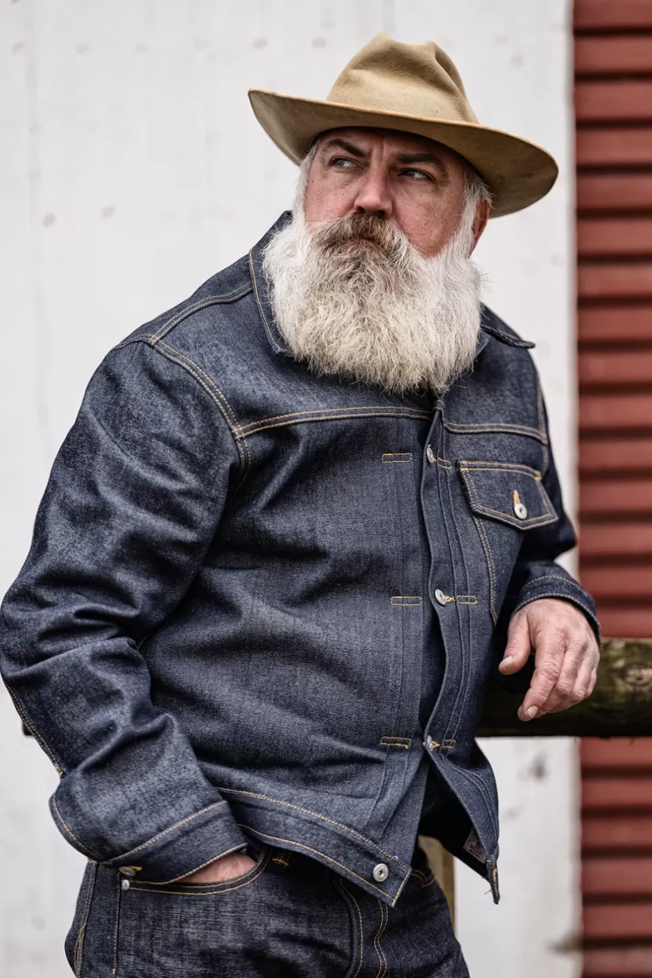 Uomo Roy Rogers Type X Man U.s.a. Selvedge Denim Raw